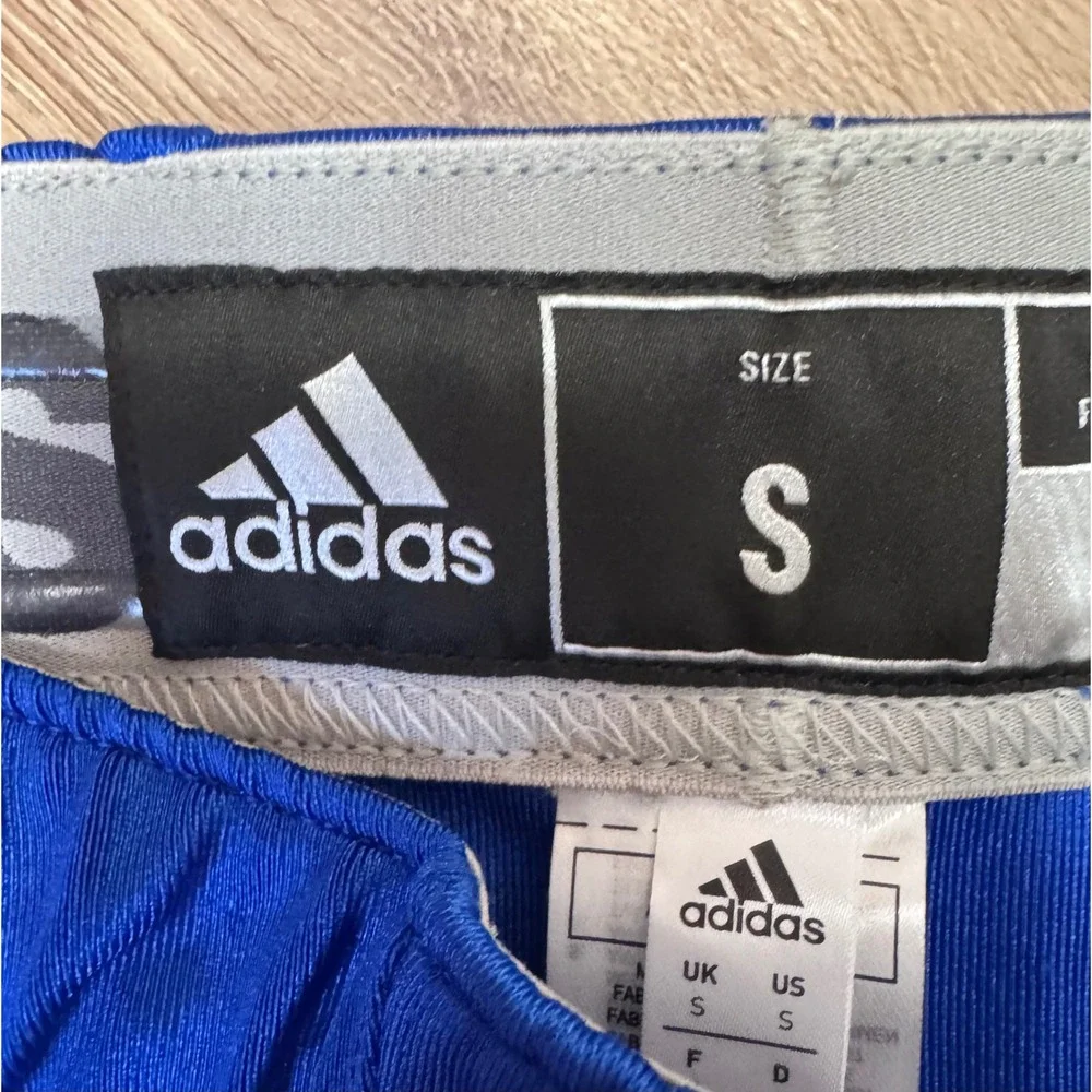 Adidas Mens Padded Football Pants Royal Blue Integrated Pads Size Small